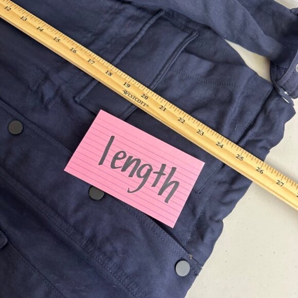 Vince Tencell Blend Bergdorf Goodman Women's Utility Jacket  Navy Blue Size S - Picture 8 of 14